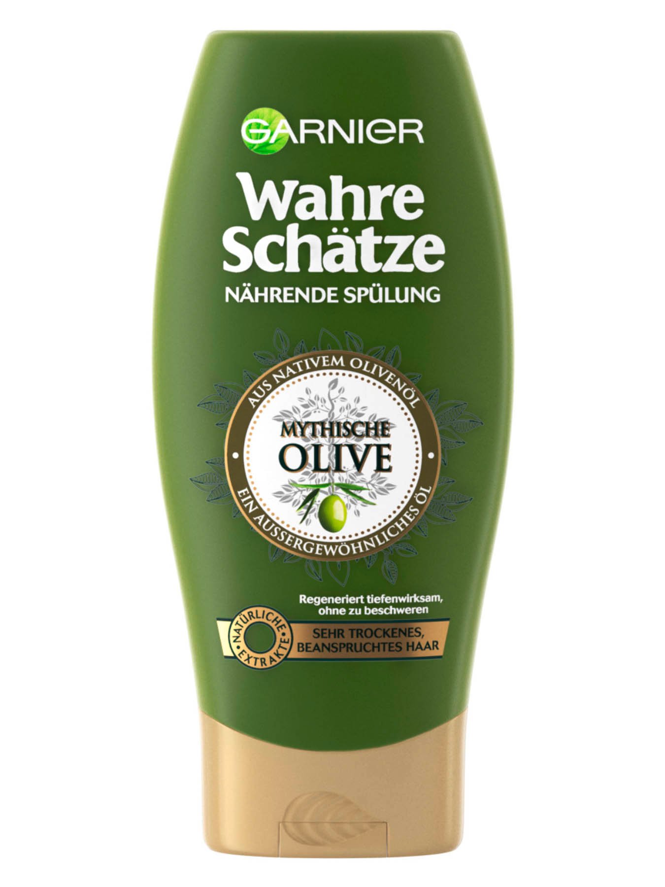 Naehrende-Spuelung-Wahre-Schaetze-Mythische-Olive-200ml-Vorderseite-Garnier-De-gross